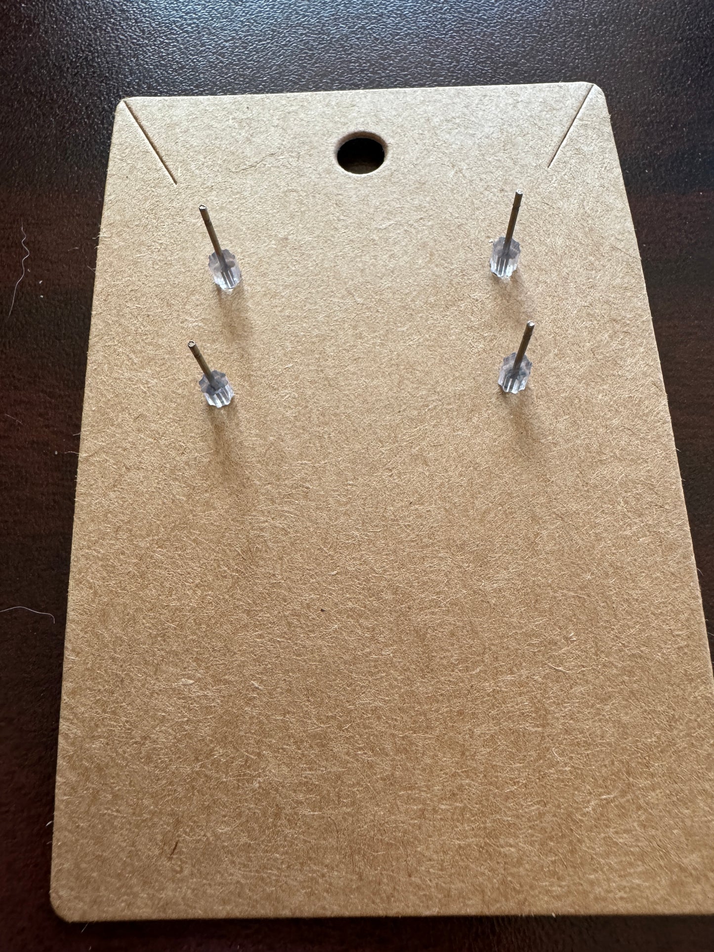 Heart Shaped Engraved Studded Earrings