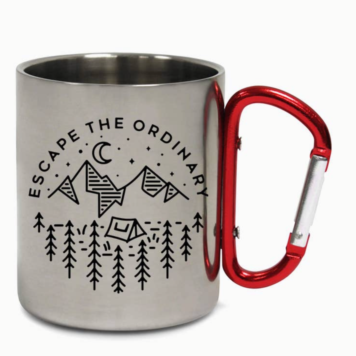 Taza Camping Mosquetón Acero