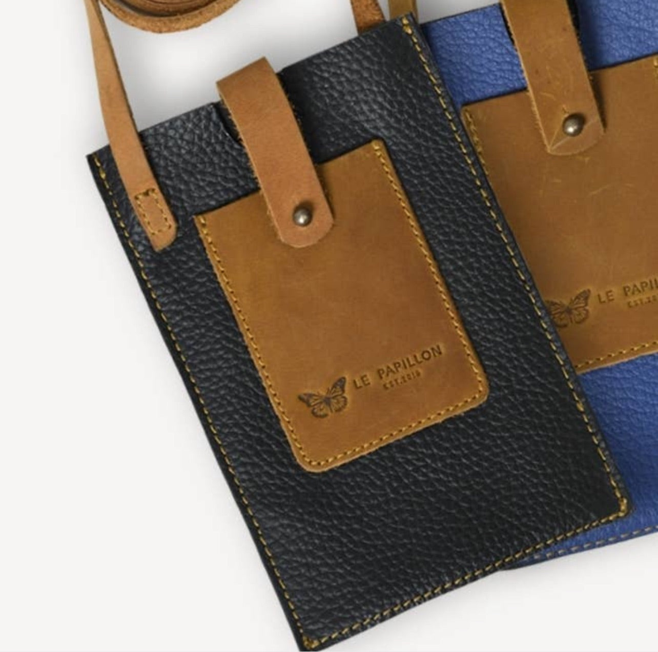 Bandolera de cuero para teléfono