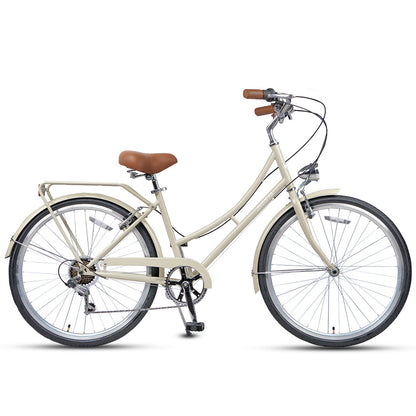 AVASTA 26" 6 Speed Hybrid Cruiser Black Tires Bike - Astrid