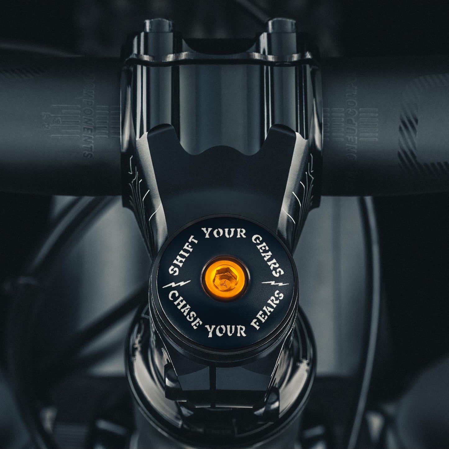 Chase Your Fears Go Fast Don't Die x Dispatch - Custom Bicycle Headset Cap