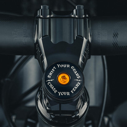 Chase Your Fears Go Fast Don't Die x Dispatch - Custom Bicycle Headset Cap