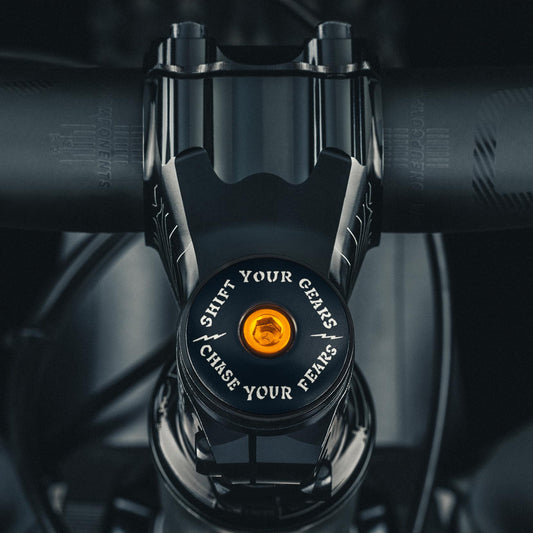 Chase Your Fears Go Fast Don't Die x Dispatch - Custom Bicycle Headset Cap