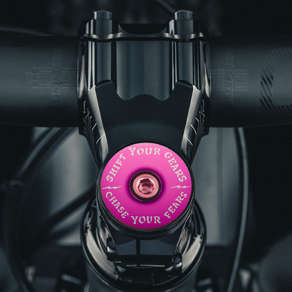 Chase Your Fears Go Fast Don't Die x Dispatch - Custom Bicycle Headset Cap