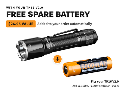 Fenix TK16 V2.0 Tactical Flashlight - 3100 Lumens