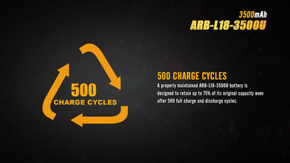 Fenix ARB-L18-3500U USB Rechargeable Li-ion 18650 Battery