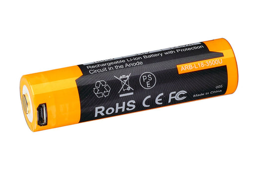 Fenix ARB-L18-3500U USB Rechargeable Li-ion 18650 Battery