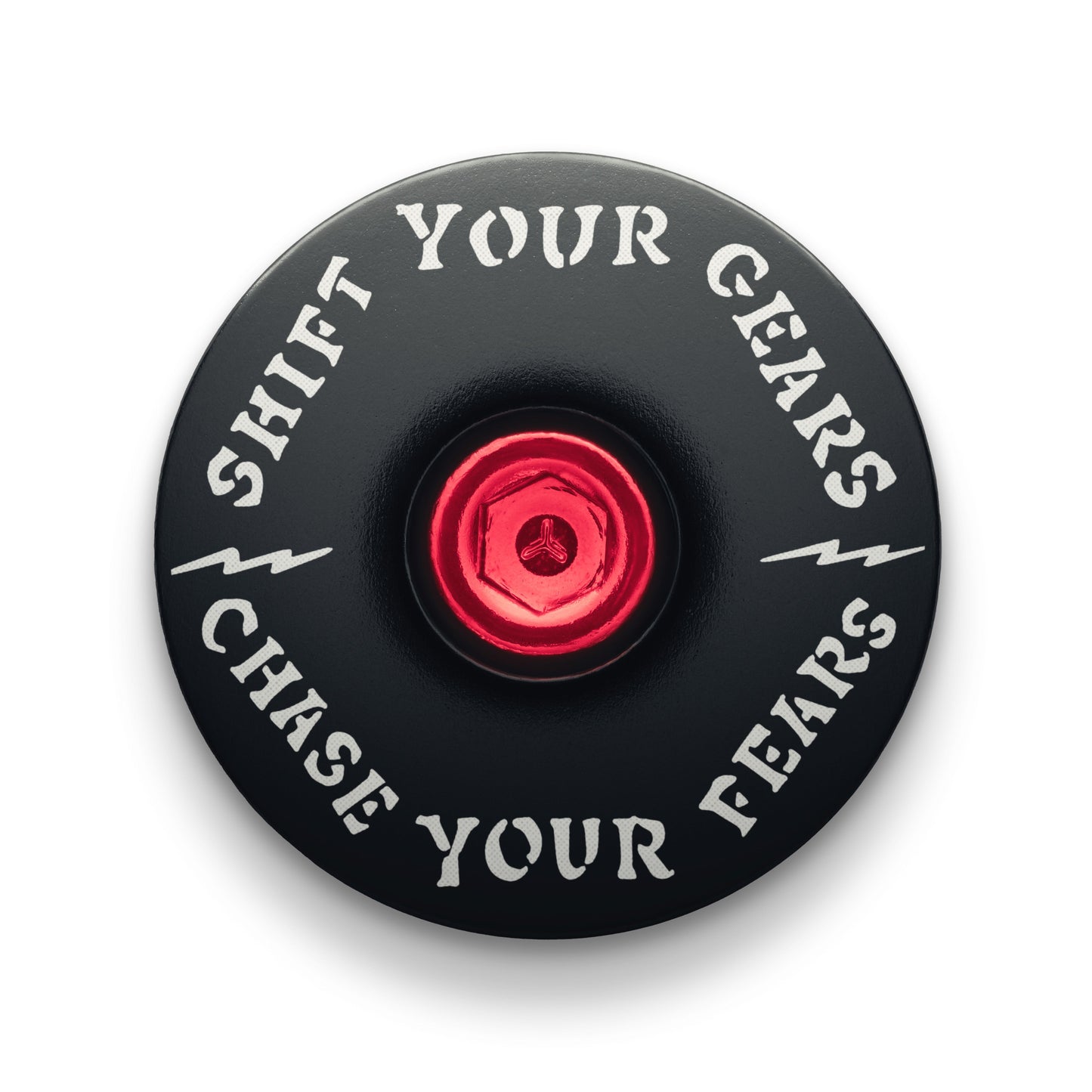 Chase Your Fears Go Fast Don't Die x Dispatch - Custom Bicycle Headset Cap