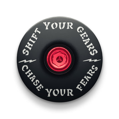 Chase Your Fears Go Fast Don't Die x Dispatch - Custom Bicycle Headset Cap