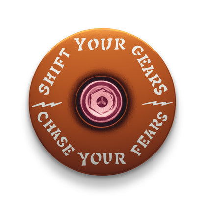 Chase Your Fears Go Fast Don't Die x Dispatch - Custom Bicycle Headset Cap