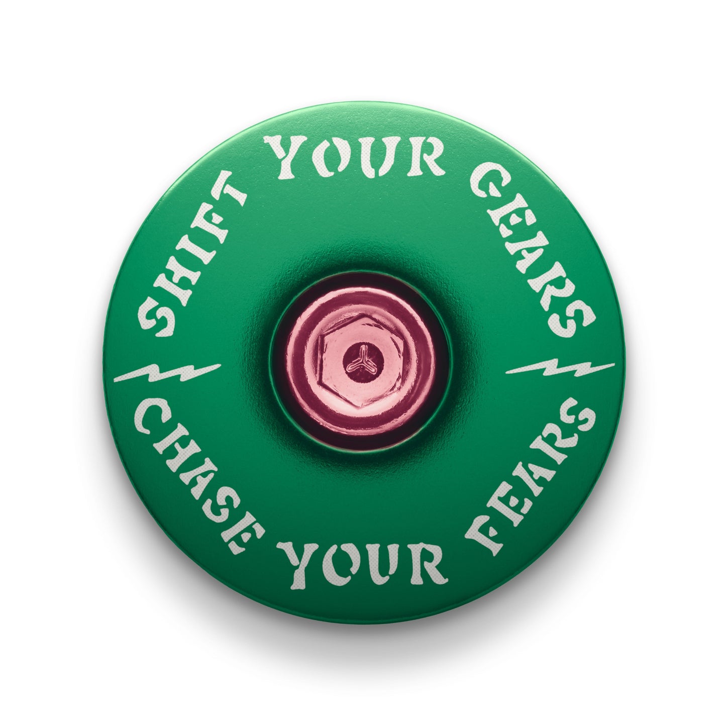 Chase Your Fears Go Fast Don't Die x Dispatch - Custom Bicycle Headset Cap