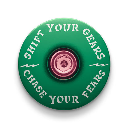 Chase Your Fears Go Fast Don't Die x Dispatch - Custom Bicycle Headset Cap