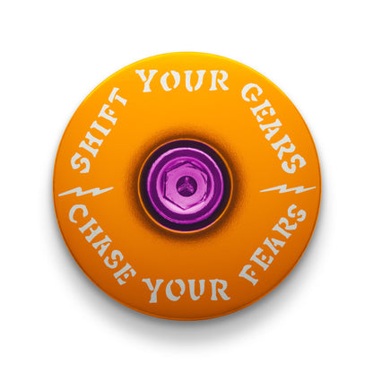 Chase Your Fears Go Fast Don't Die x Dispatch - Custom Bicycle Headset Cap