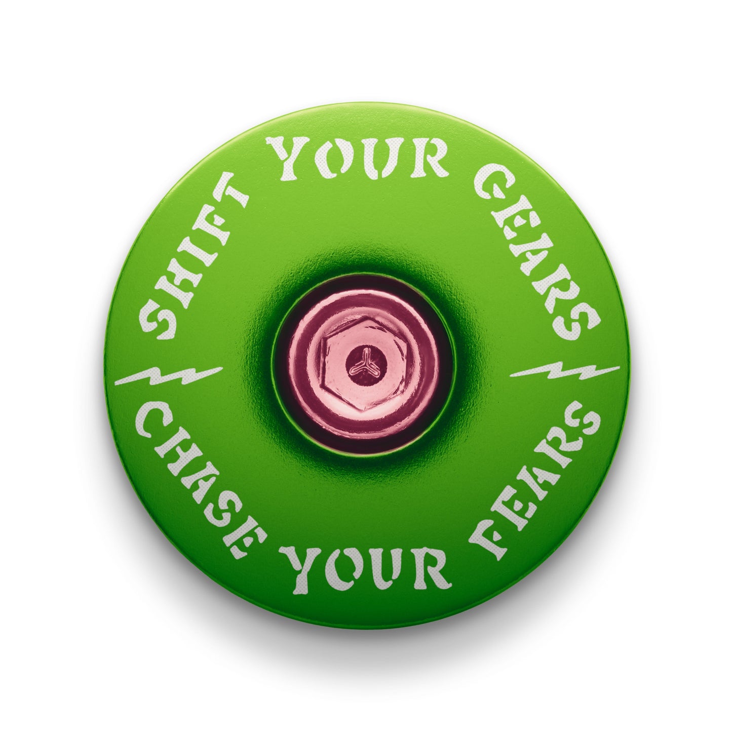 Chase Your Fears Go Fast Don't Die x Dispatch - Custom Bicycle Headset Cap