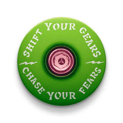 Chase Your Fears Go Fast Don't Die x Dispatch - Custom Bicycle Headset Cap