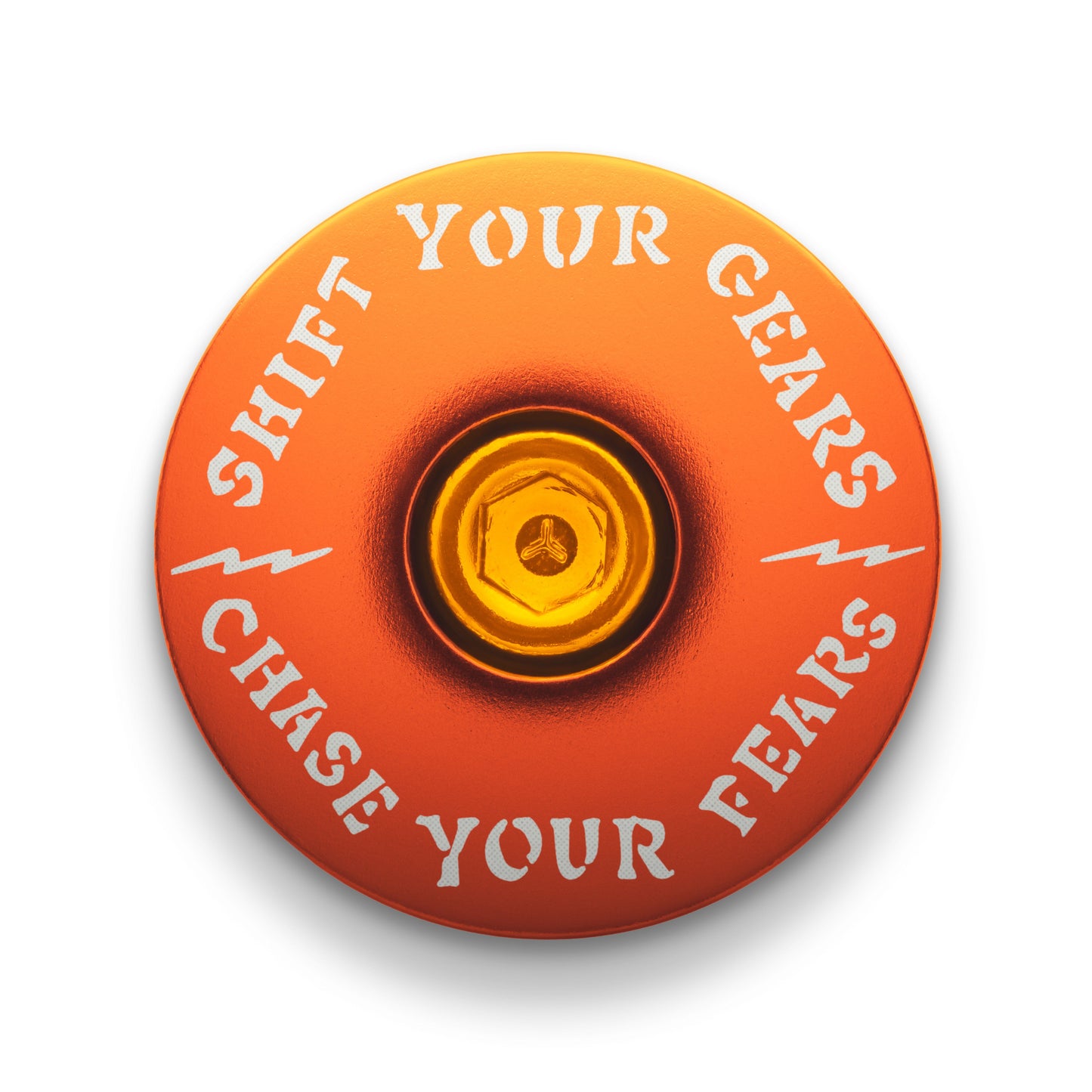 Chase Your Fears Go Fast Don't Die x Dispatch - Custom Bicycle Headset Cap