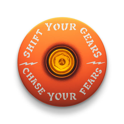 Chase Your Fears Go Fast Don't Die x Dispatch - Custom Bicycle Headset Cap