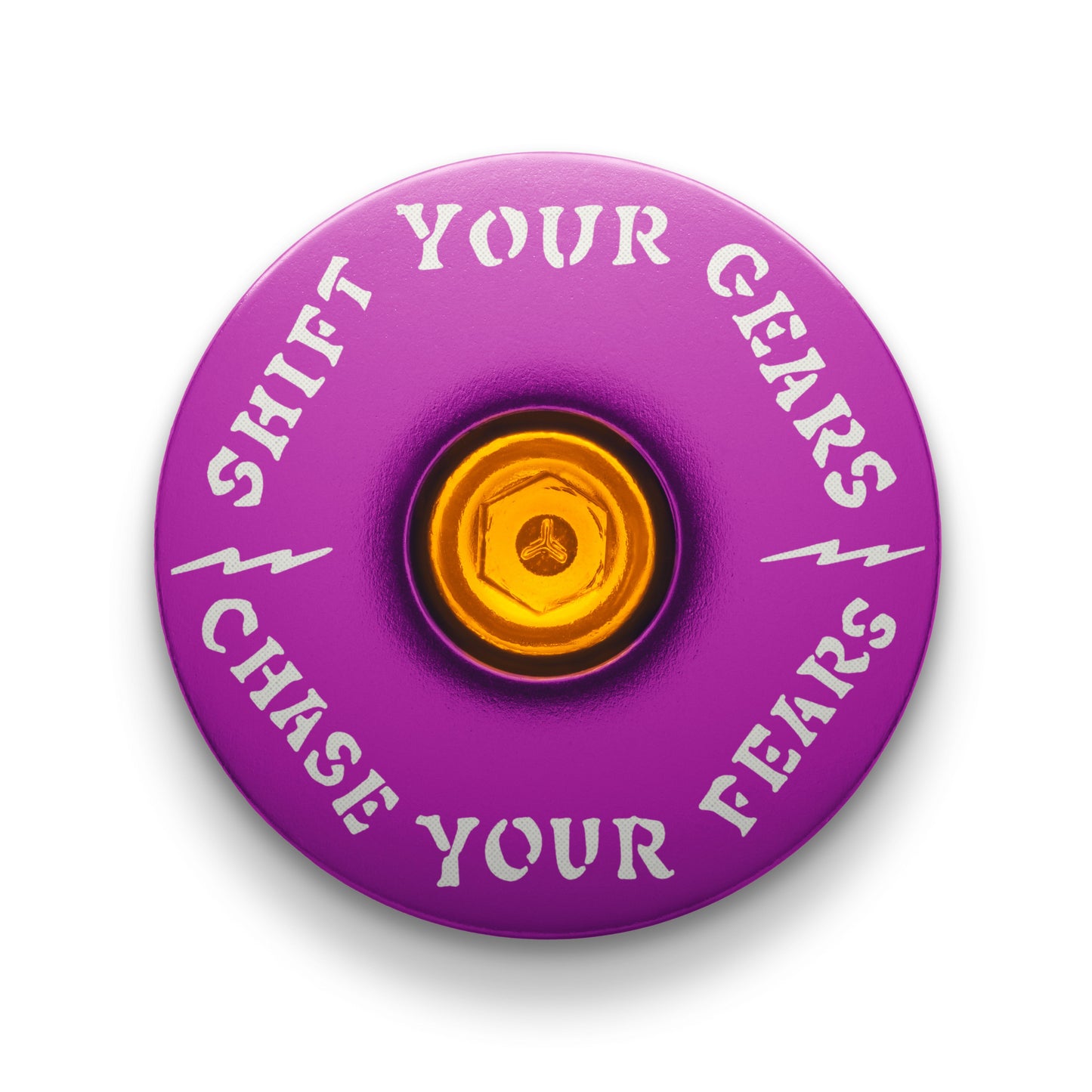 Chase Your Fears Go Fast Don't Die x Dispatch - Custom Bicycle Headset Cap