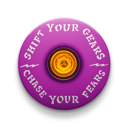 Chase Your Fears Go Fast Don't Die x Dispatch - Custom Bicycle Headset Cap