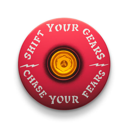 Chase Your Fears Go Fast Don't Die x Dispatch - Custom Bicycle Headset Cap
