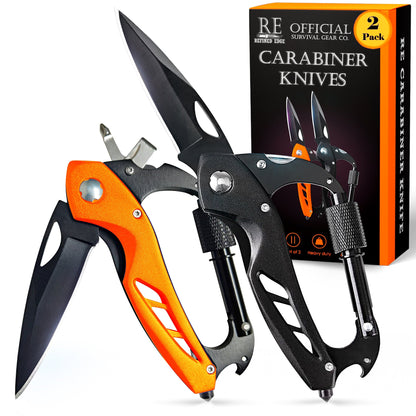 2-Pack Carabiner Knives