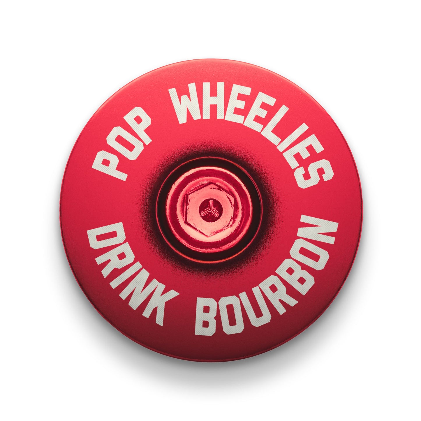Pop Wheelies Drink Bourbon Bicycle Headset Cap