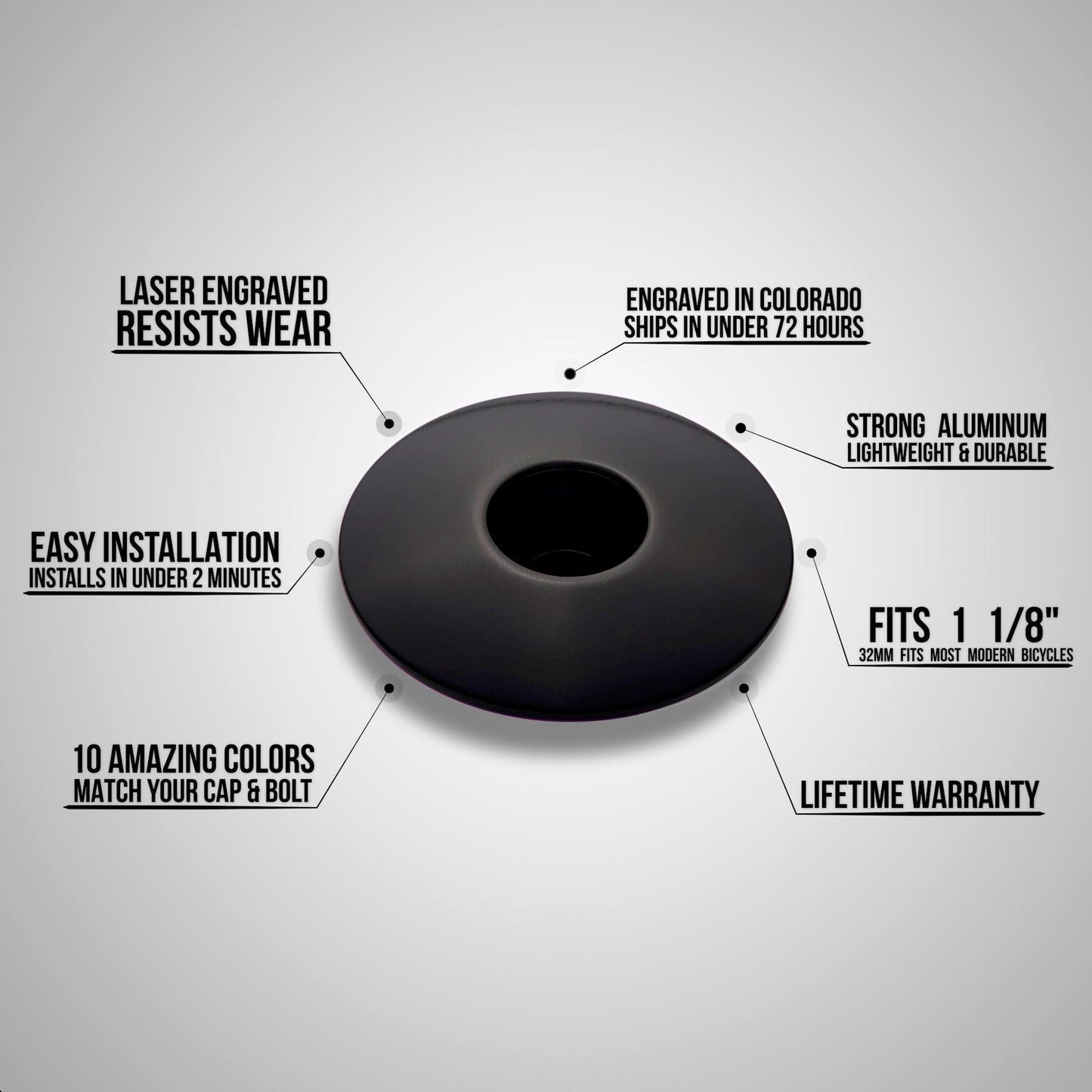 Pop Wheelies Drink Bourbon Bicycle Headset Cap
