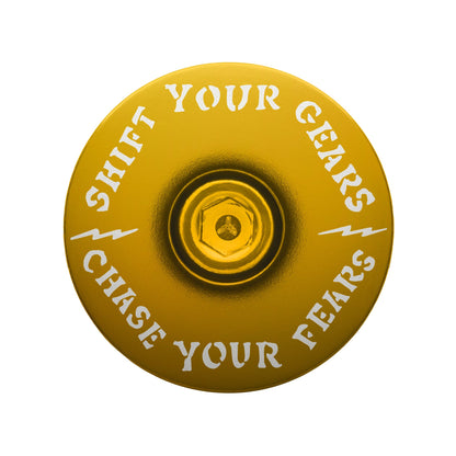 Chase Your Fears Go Fast Don't Die x Dispatch - Custom Bicycle Headset Cap