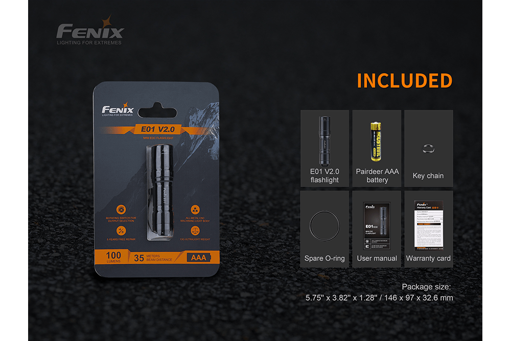 Fenix E01 V2.0 AAA LED Flashlight
