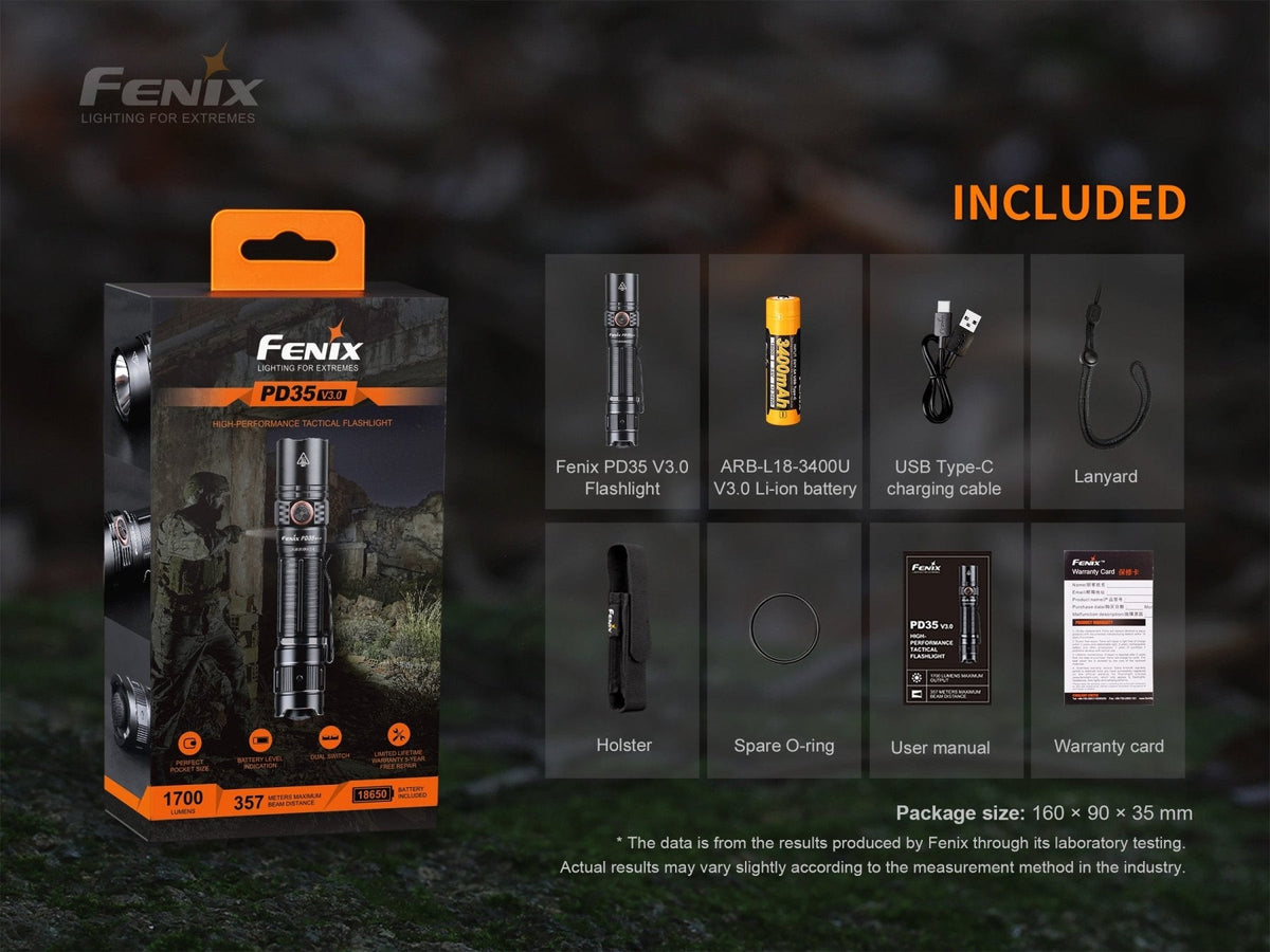Fenix PD35 V3.0 Everyday Carry Flashlight - 1700 Lumens