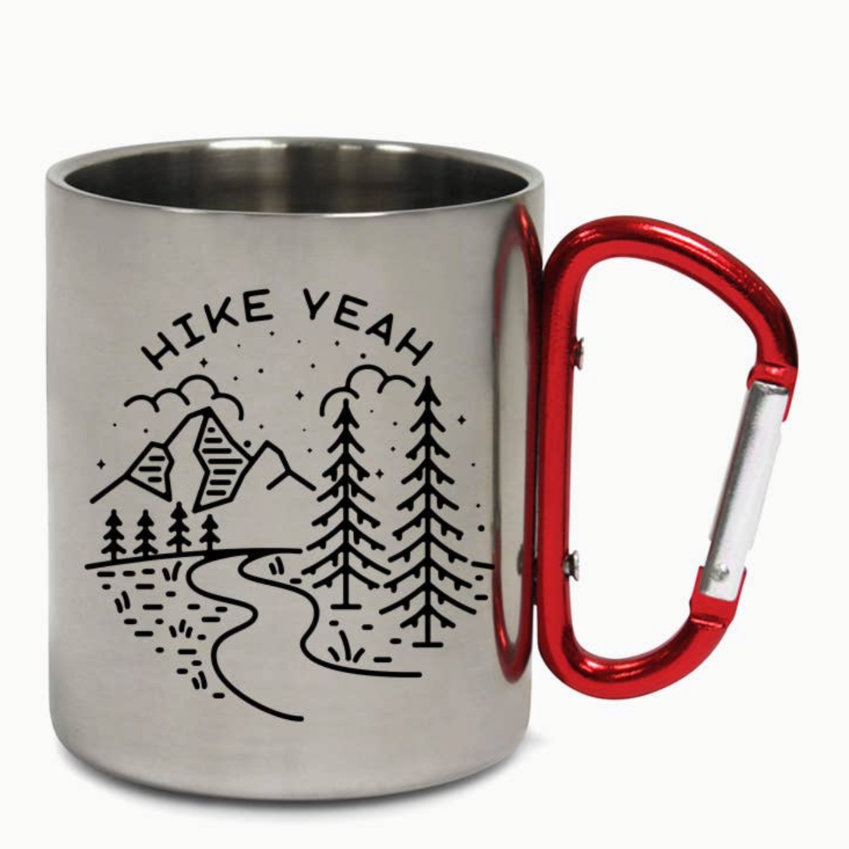 Taza Camping Mosquetón Acero
